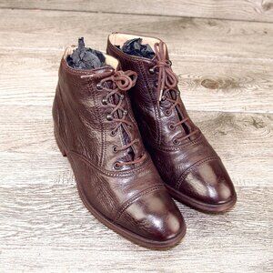 $880 Neiman Marcus GRAVATI Women's 7 M Deerskin Boot 2094 * add $15 new Trees